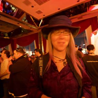 Nightlife Adventure with a Purple Shirt and a Fedora