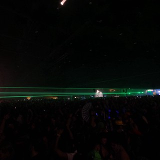 Green Laser Beams Electrify Massive Festival Crowd