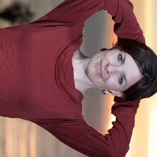 Woman in Red at Golden Hour Sunset
