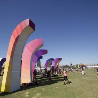 Colorful Sculptures in Coachella Field