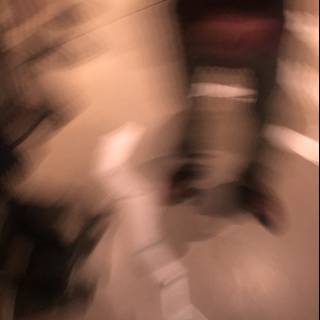 Blurry Figure Walking in The Broad