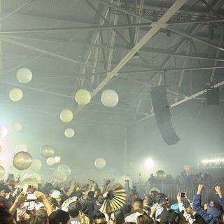 Skrillex and Four Tet Concert with Floating Balloons