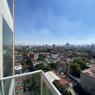 Cityscape View from Balcony in Cuauhtemoc