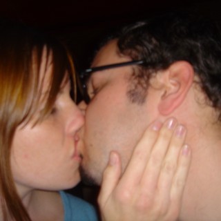 Intimate Kiss Between Two Young Adults