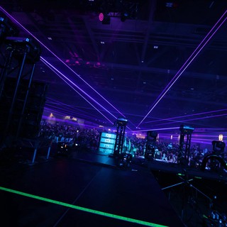 Laser Grid Illuminates Massive Wobbleland Festival Crowd