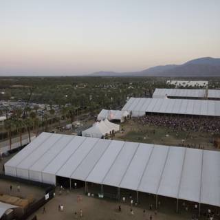 Aerial View of Coachella Main Stage Tent