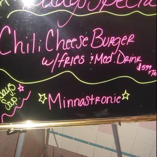Today's Special Chili Cheese Burger