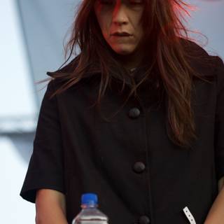 Kazu Makino in a Black Coat