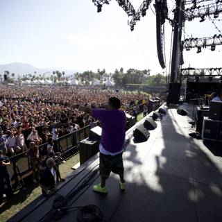 Purple Shirted Man Takes Center Stage at Coachella