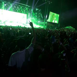 Green Lights and Loud Sounds at Coachella Concert
