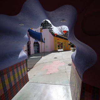 Whimsical View Through Organic Sculptural Portal at Fantasyland