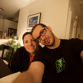 Cozy Candlelit Selfie with Dave and Penelope