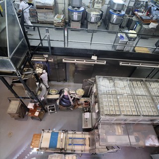 Overhead View of Industrial Bakery Production Floor