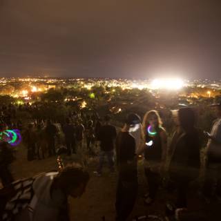 Night Lights and Crowd in Santa Fe Fiestas