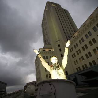 The White Suit Man atop the Metropolis