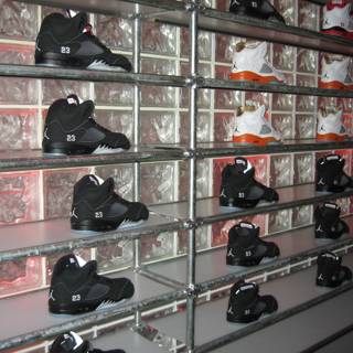 13 Shoes on a Shop Shelf