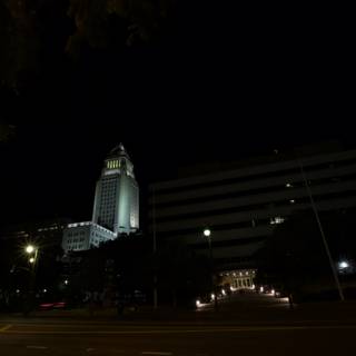 Nighttime View of the Capitol Building in the Metropolis
