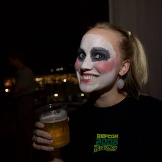 Clowning Around with a Beer in Hand