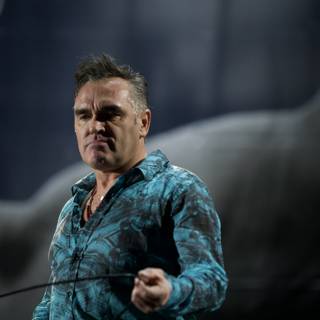 Morrissey Takes the Stage with Mic in Hand