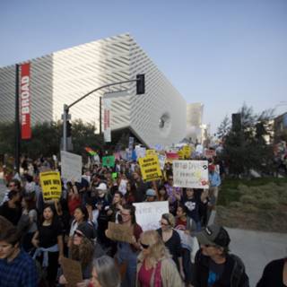 Protesters Rally at The Broad