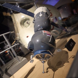 Soyuz Spacecraft Model at Space Museum Display