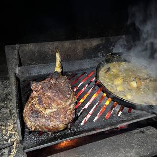 Grilled-to-Perfection Steak with Sizzling Cookware