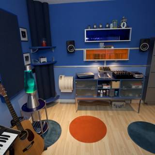 Blue Music Room