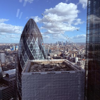 The Gherkin Rising: London's Iconic Skyline Under Construction