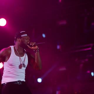 50 Cent Rocks the Stage at Coachella 2012