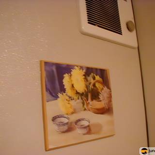 Floral Accents on the Fridge