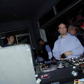 DJ Eric E performing at the Junglescene launch party