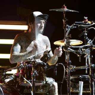 Travis Barker rocking the drums at Coachella 2009