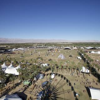 Aerial Perspective of Coachella Festival Grounds