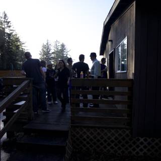 Gathering on the Fir Wood Porch