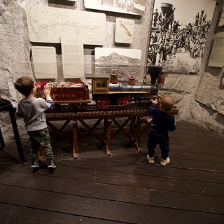 Young Brothers Discover Vintage Train at Museum