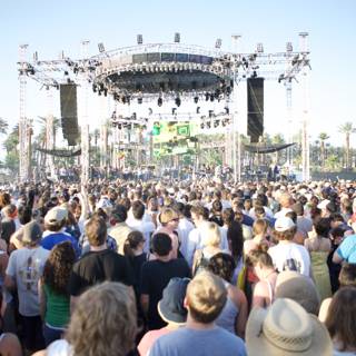 Coachella Crowd: A Sea of People Under a Blue Sky