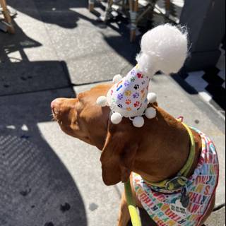 Birthday Pup on a Leash