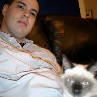 Man and Cat on the Couch