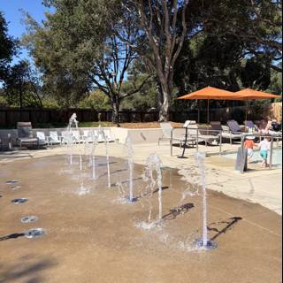 Sunny Day at the Fountain