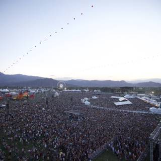 Coachella Crowd Rocks Out Against Mountain Backdrop