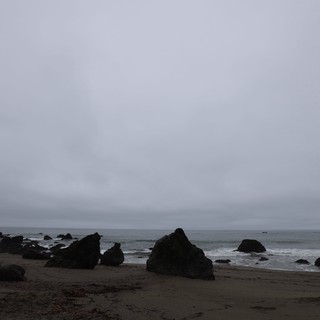Moody Overcast Coastline at Schoolhouse Beach