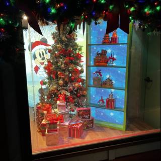 A Festive Window Display at Disney Springs