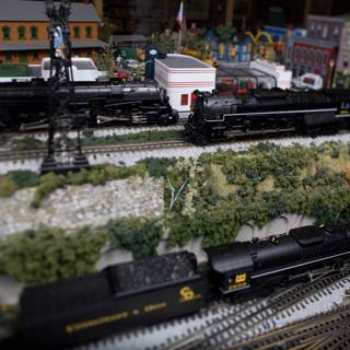 Miniature Train Set in Action