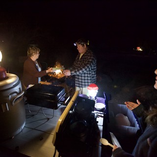 Night Camp Cooking in Death Valley Wilderness