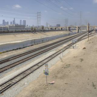 Train Track View of Los Angeles River