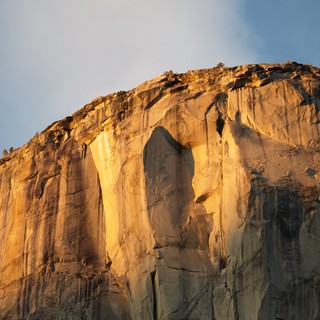 Golden Hour Light on El Capitan's Granite Face