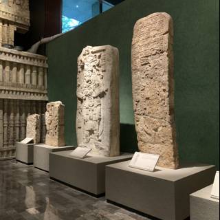 Stone Statues on Display at the Museum