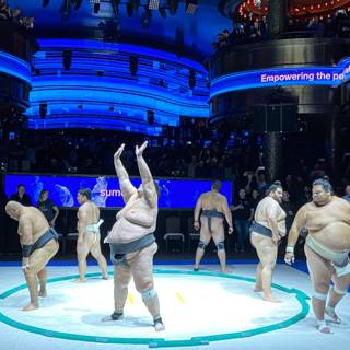 Sumo Wrestlers Perform at Caesars Palace