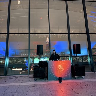 DJ Performance at Sky Garden with London Skyline View