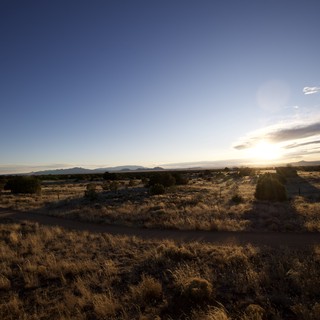 Sunset Over Desert Landscape in the American Southwest